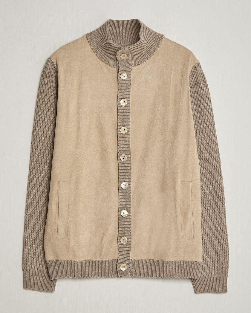 John Smedley Shadow Tipped Sea Island Cotton Cardigan Navy at