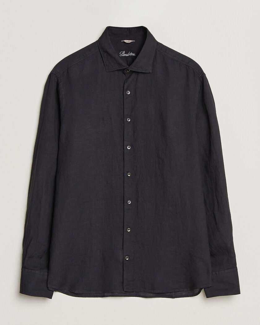 Polo Ralph Lauren Slim Fit Linen Shirt Polo Black at CareOfCarl.com