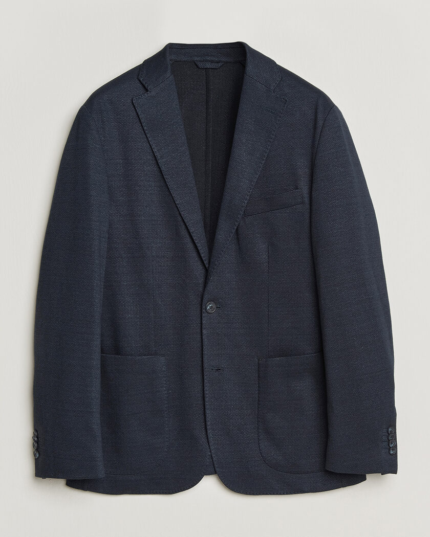 Lardini Cotton/Linen Glencheck Blazer Beige at CareOfCarl.com