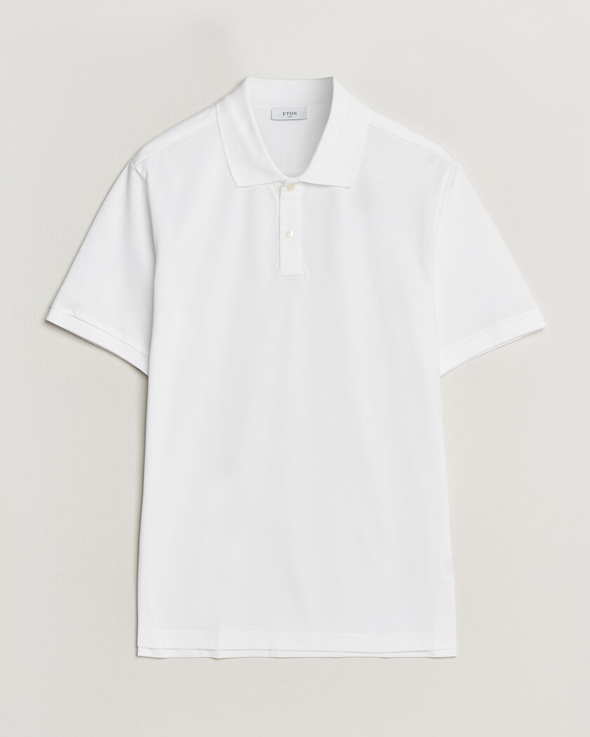 Eton Pima Pique Polo White – White