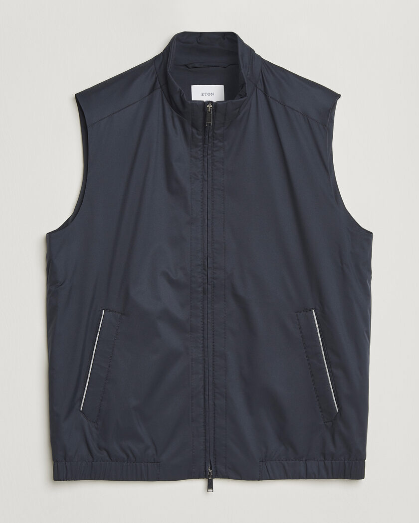 Eton Lightweight Wind Vest Navy Blue – Blue