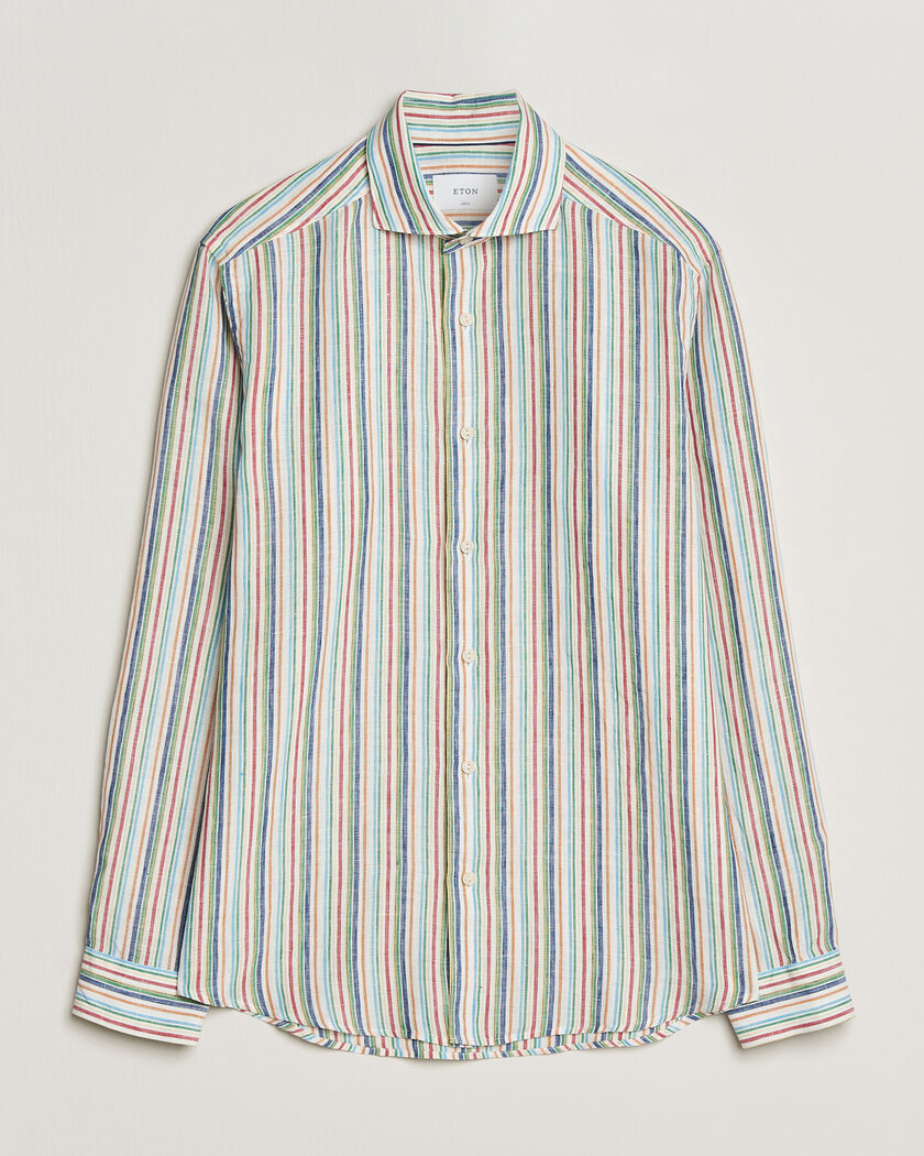 Eton Casual Fit Striped Linen Shirt Multi – Multi-colour