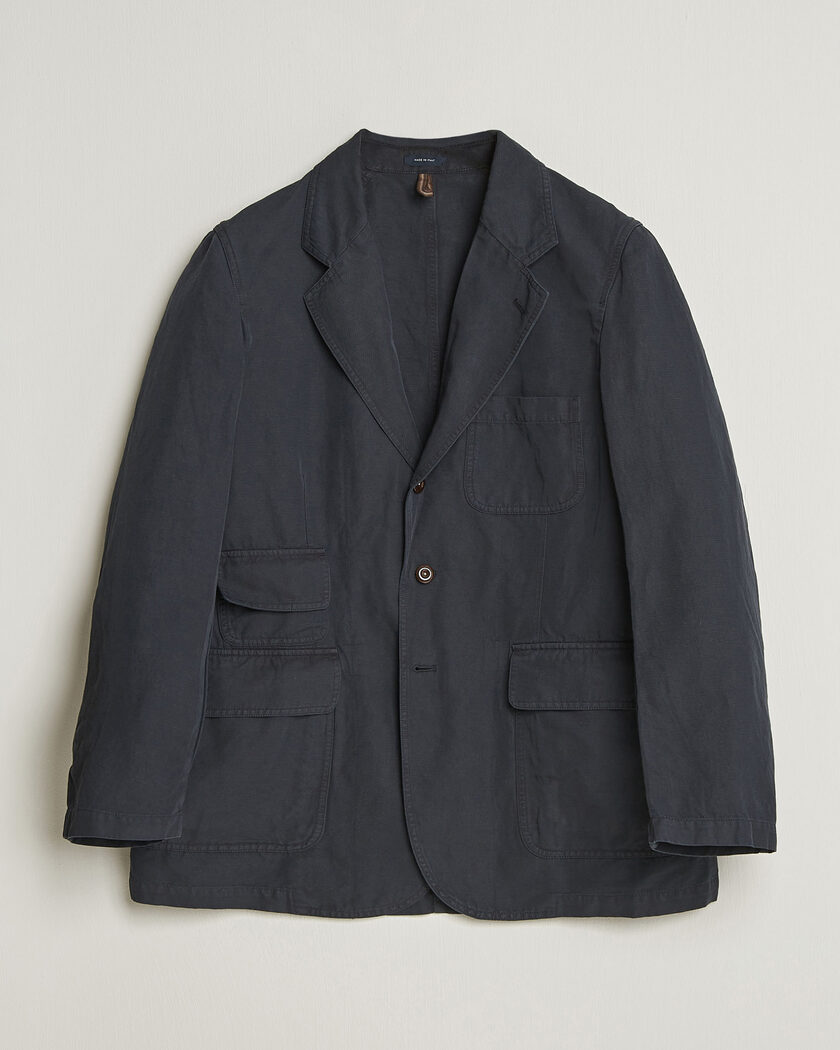 Boglioli K Jacket Cotton Stretch Blazer Navy at CareOfCarl.com