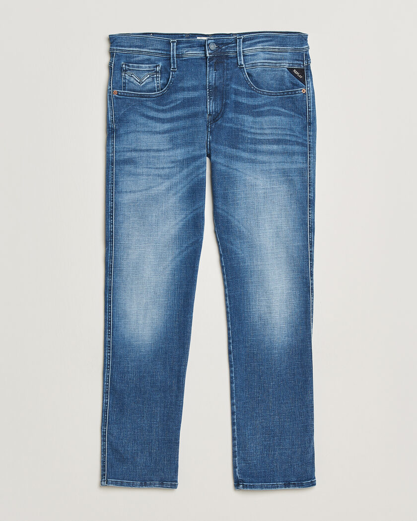 Replay Anbass Hyperflex Original Jeans Medium Blue at CareOfCarl.com