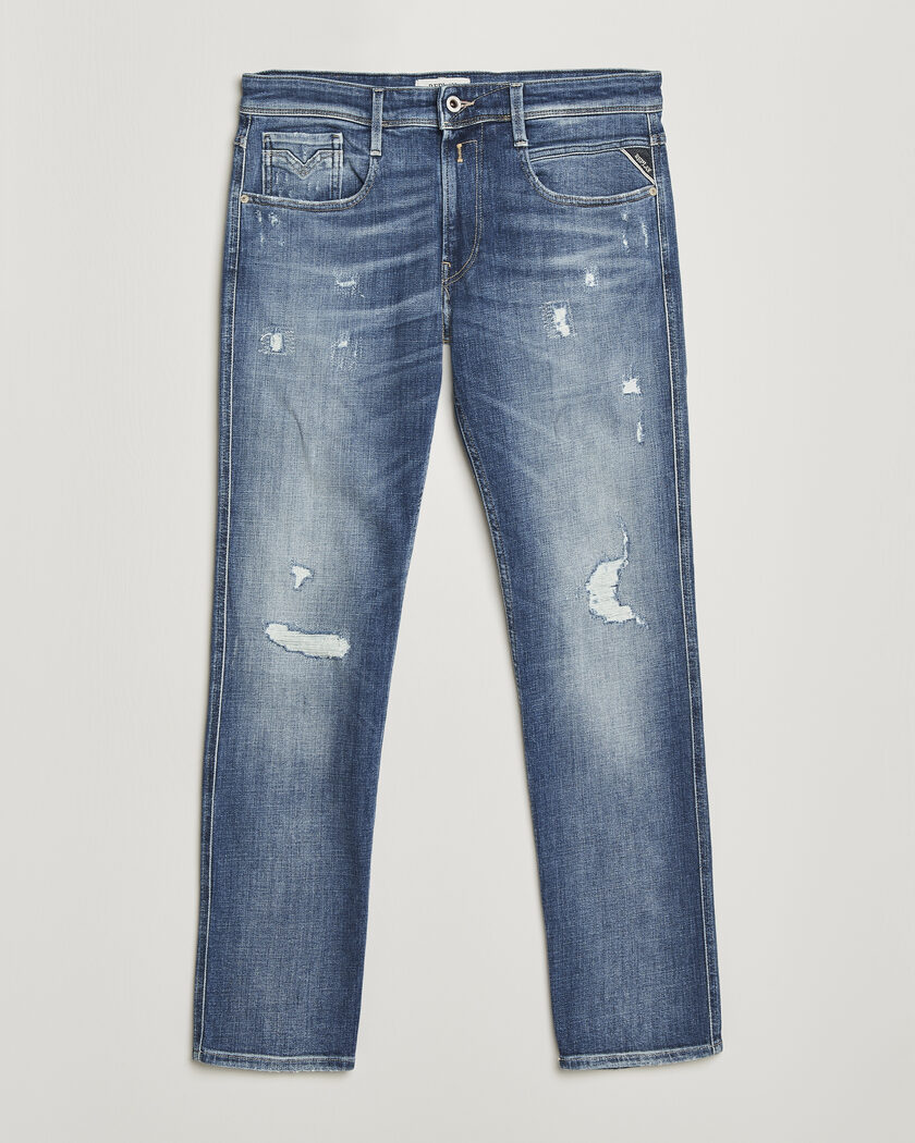 Replay Anbass Hyperflex Re-Used Jeans Washed Grey at CareOfCarl.com