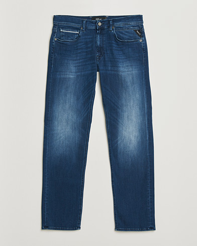 Replay Grover Straight Fit Hyperflex Jeans Dark Blue – Blue