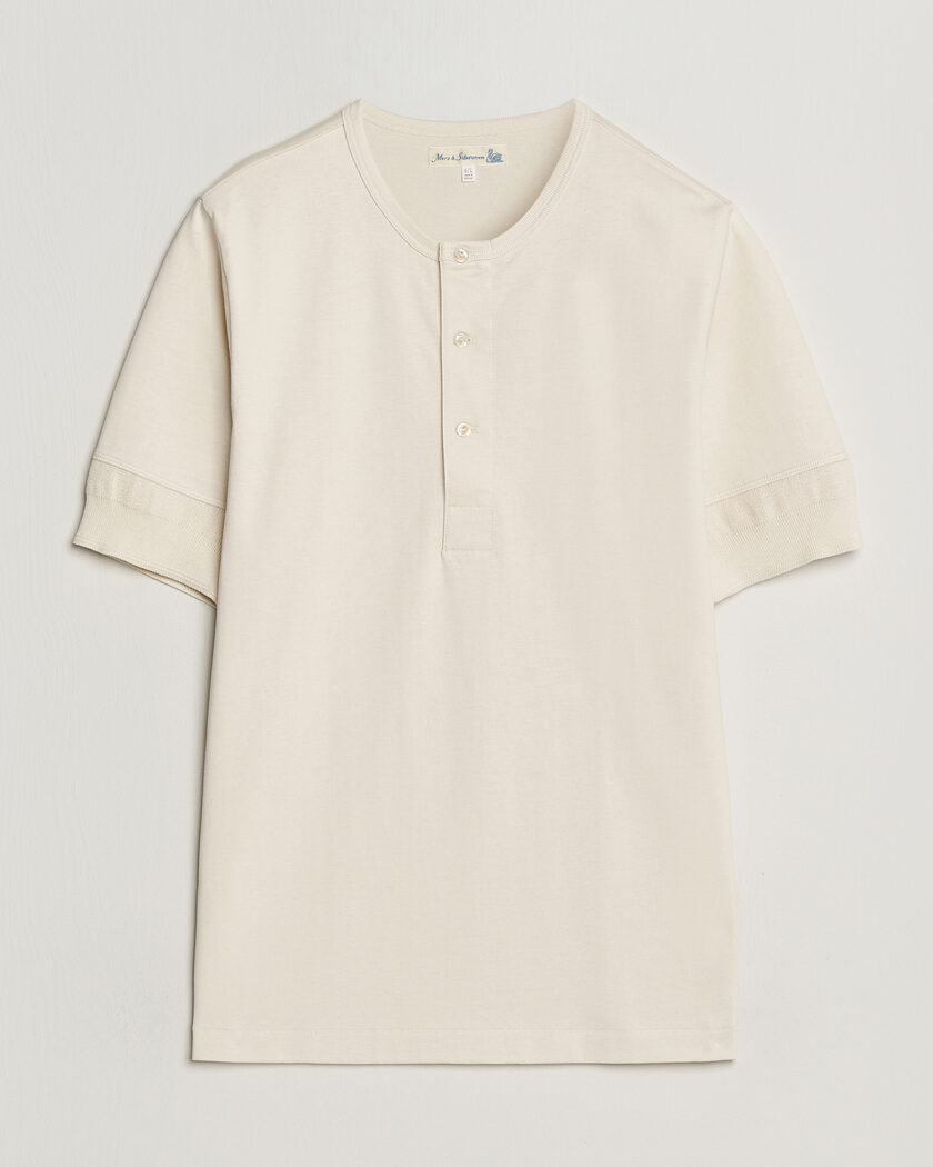 RRL Long Sleeve Henley Paper White at CareOfCarl.com