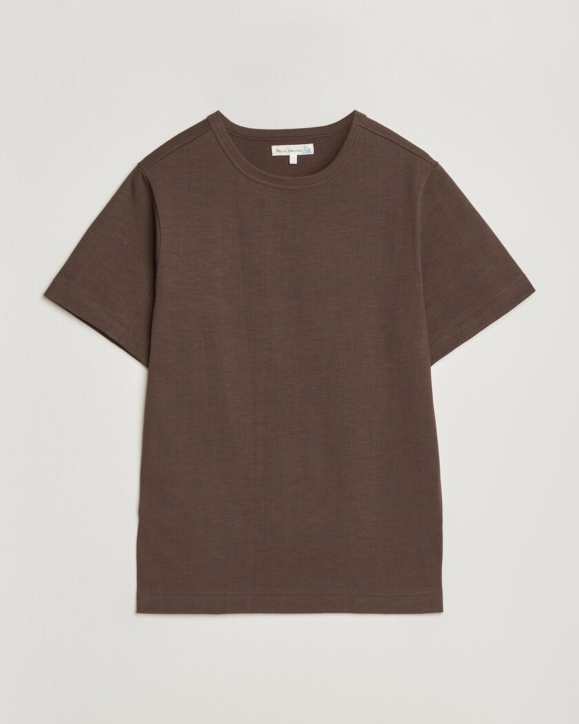 NN07 Lionel Mercerized Crew Neck T-Shirt Deep Truffle at