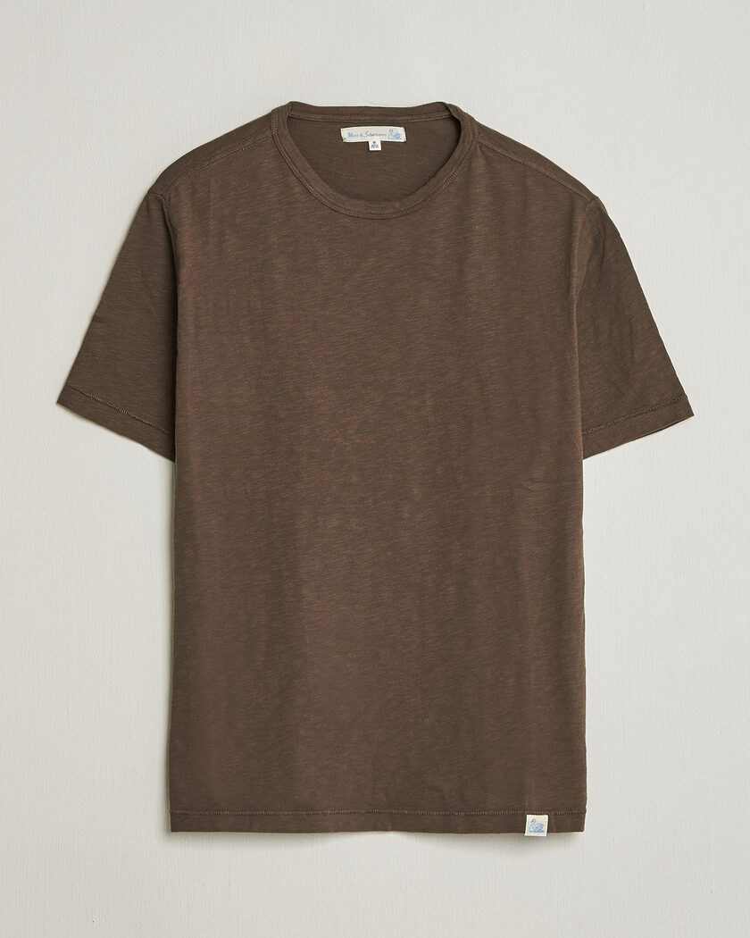 NN07 Lionel Mercerized Crew Neck T-Shirt Deep Truffle at