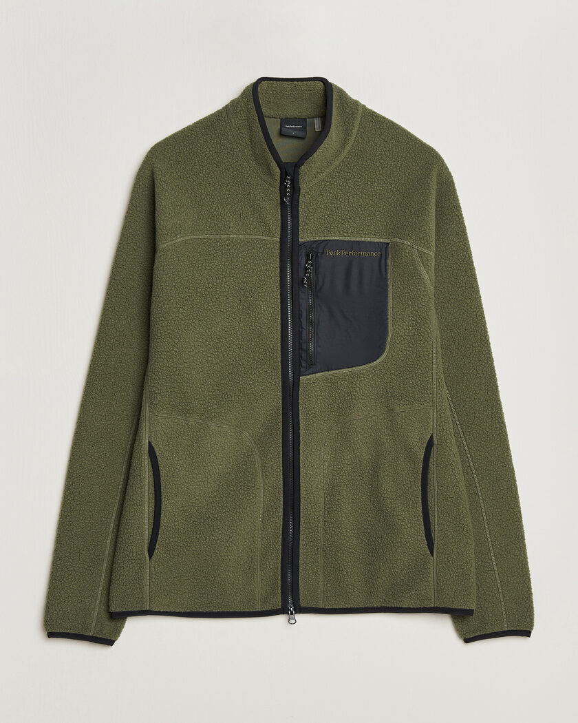 Armor-lux Sherpa Fleece Jacket Miltary at CareOfCarl.com