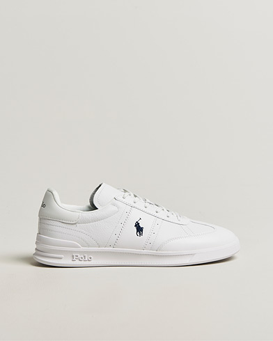 Polo Ralph Lauren Aera Grained Leather Sneakers White/Navy – White