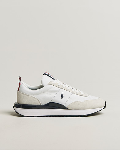 Polo Ralph Lauren Train 89 Suede Sneakers White/Navy/Red – White