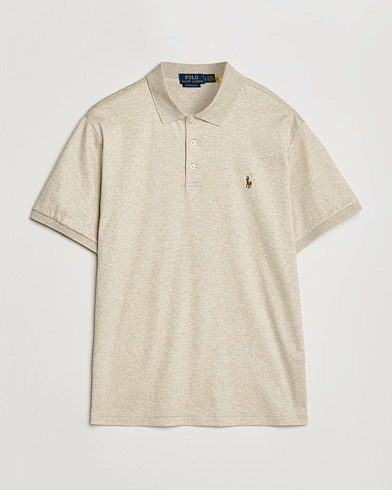 Polo Ralph Lauren Luxury Pima Cotton Polo Expedition Dune Heather – Beige