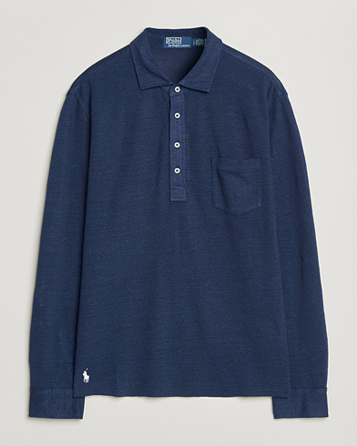 Ralph Lauren Purple Label Mercerized Cotton Long Sleeve Polo