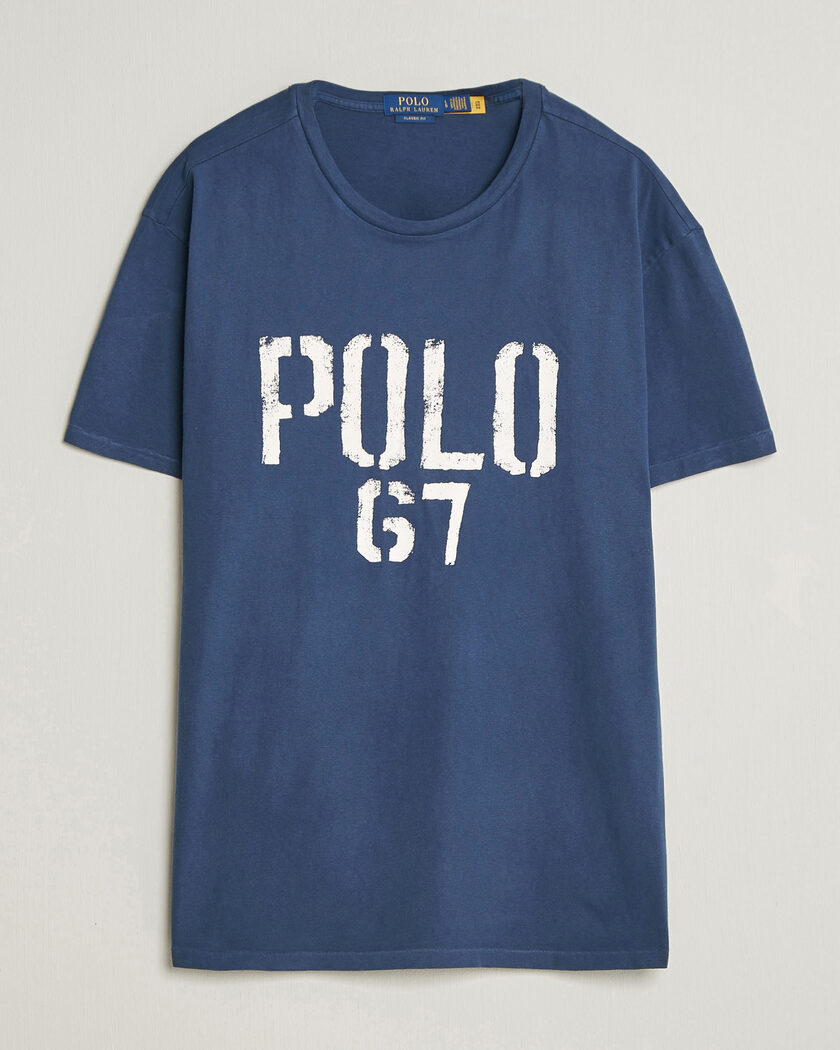 Polo Ralph Lauren Printed Bear Crew Neck T-Shirt Newport Navy at