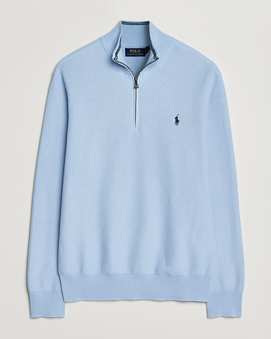 Polo Ralph Lauren Textured Half-Zip Blue Hyacinth Heather at