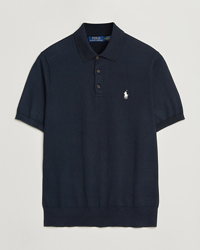 トップス 90's JOHN SMEDLEY Black Knit Polo John Smedley Men's ISIS Heritage Knit Polo Shirt in Navy John Smedley