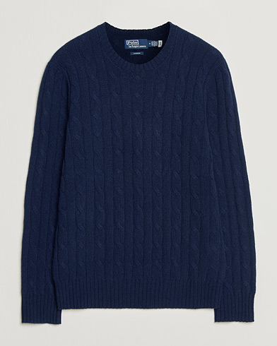 Giorgio Armani Rib Stitch Mohair Sweater Navy at CareOfCarl.com