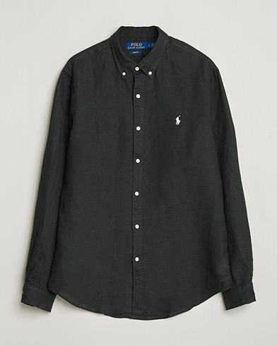 Polo Ralph Lauren Slim Fit Linen Shirt Polo Black – Black