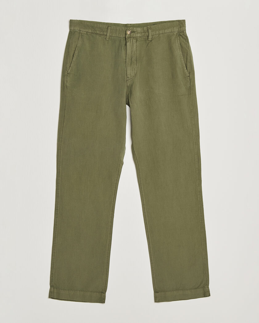 Polo Ralph Lauren Pleated Cotton Linen Pants New Olive at