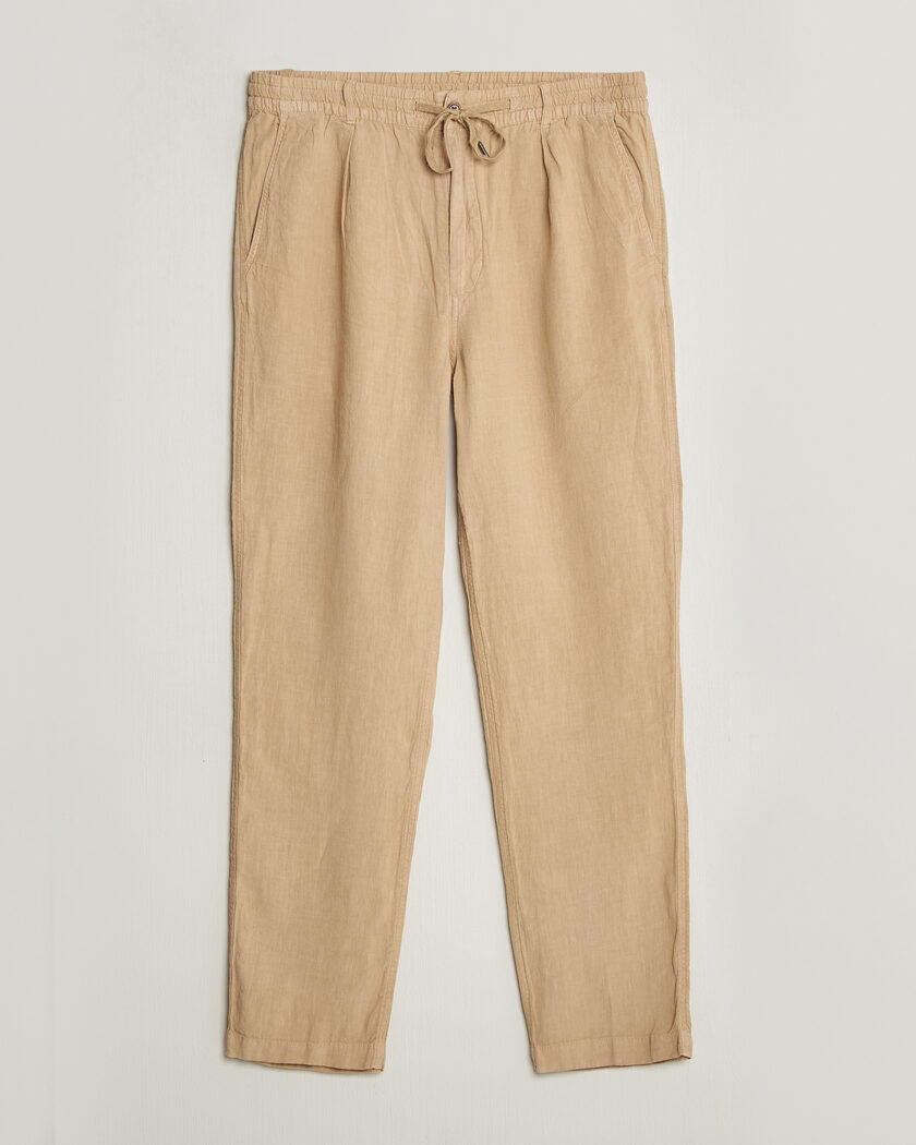 Polo Ralph Lauren Linen Pleated Trousers Coastal Beige at