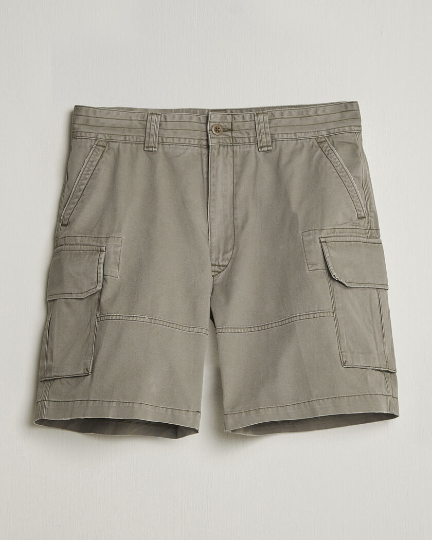 Stone Island Brushed Cotton Canvas Cargo Shorts Musk at CareOfCarl.com