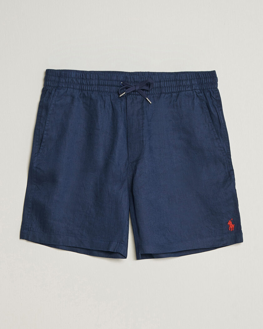 Polo Ralph Lauren Dyed Linen Shorts Newport Navy – Blue