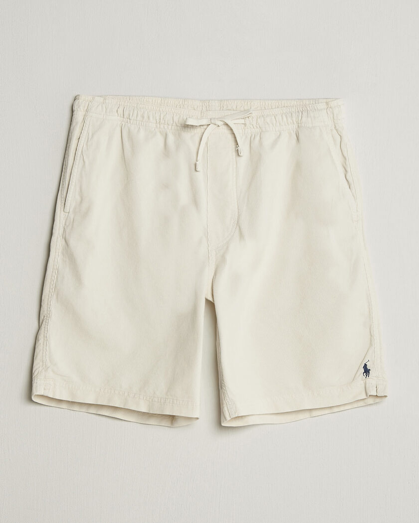 Polo Ralph Lauren Wale Cord Shorts Warm Cream – White