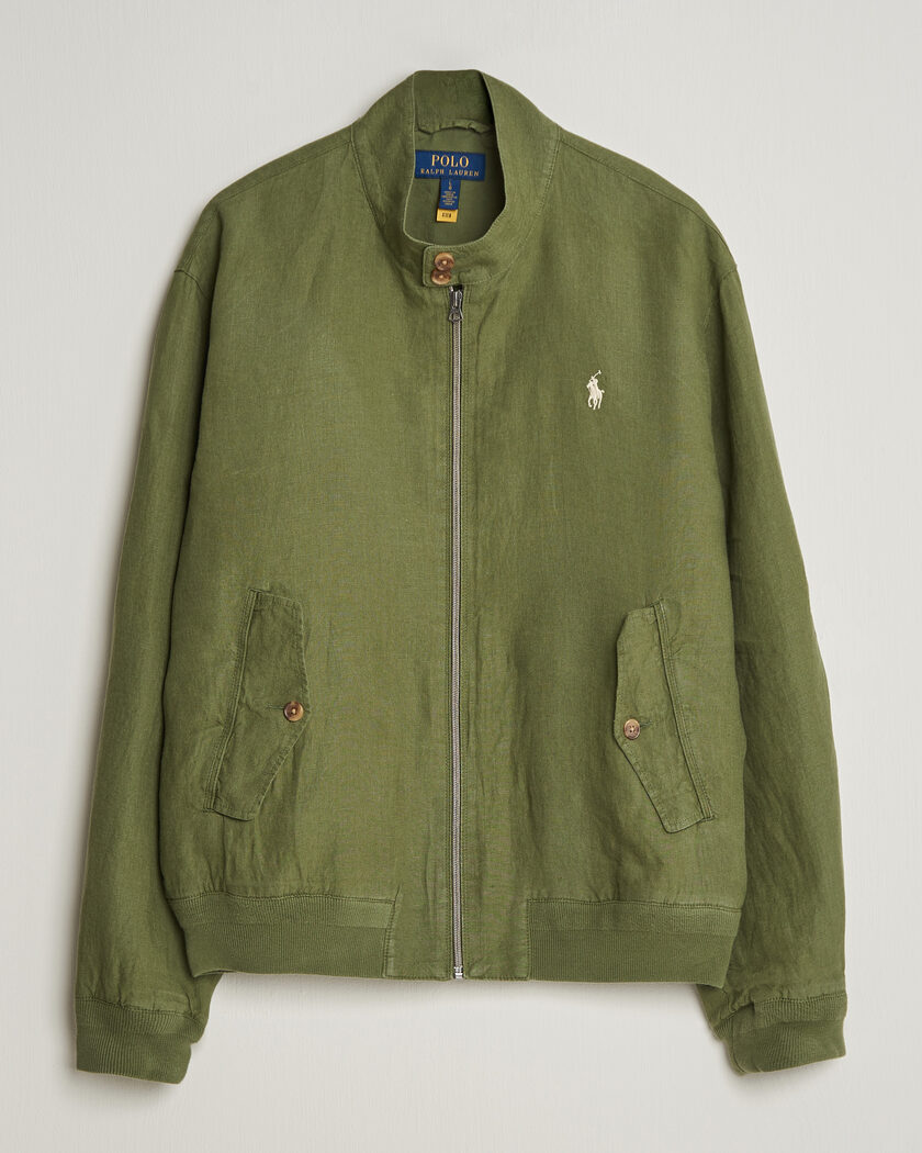 Polo Ralph Lauren Linen Herringbone Windbreaker Garden Trail – Green