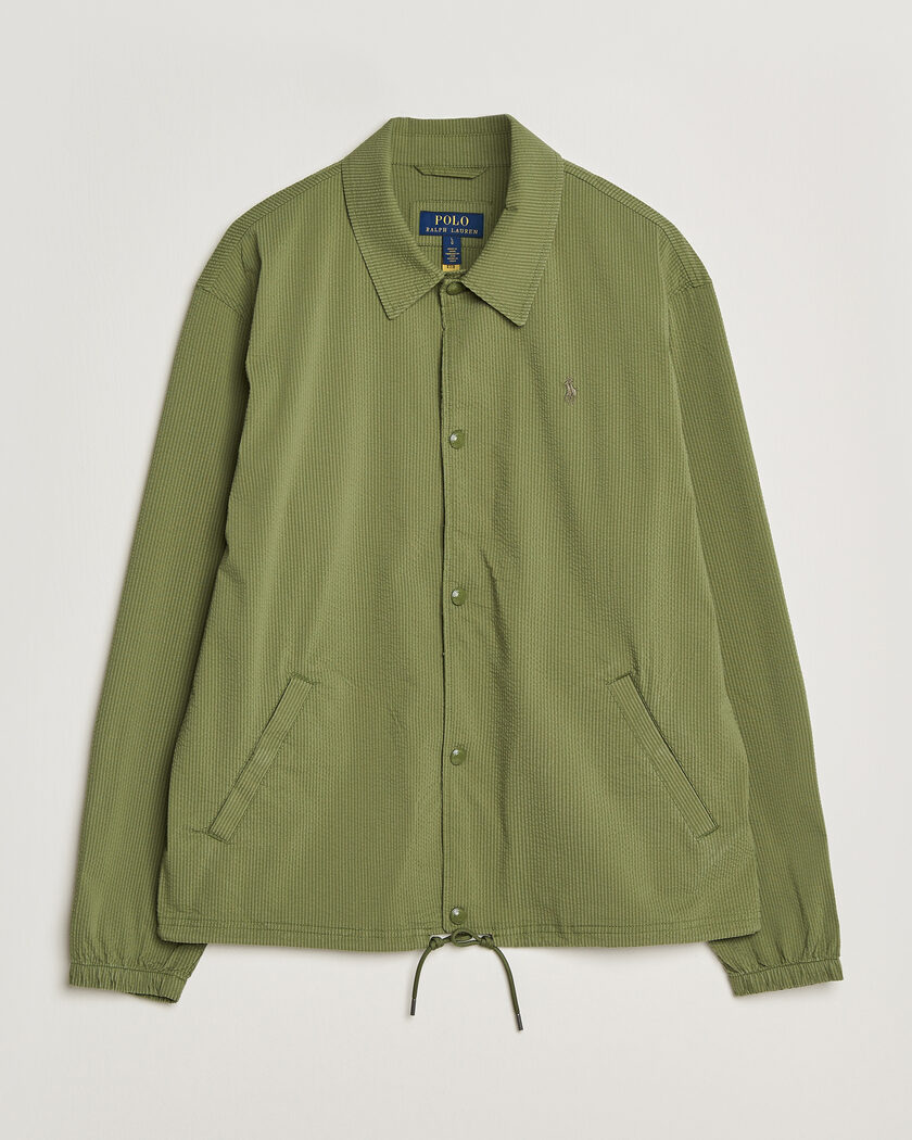 Polo Ralph Lauren Seersucker Windbreaker Jacket Supply Olive – Green