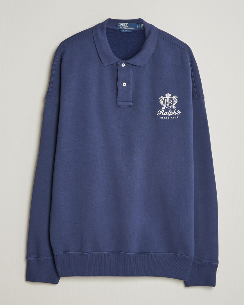 Fred Perry Crew Neck Sweatshirt Navy at CareOfCarl.com