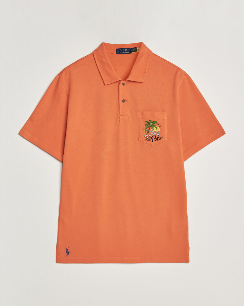  Polo Ralph Lauren Classic Fit Pocket Polo Solar Sky – Orange
