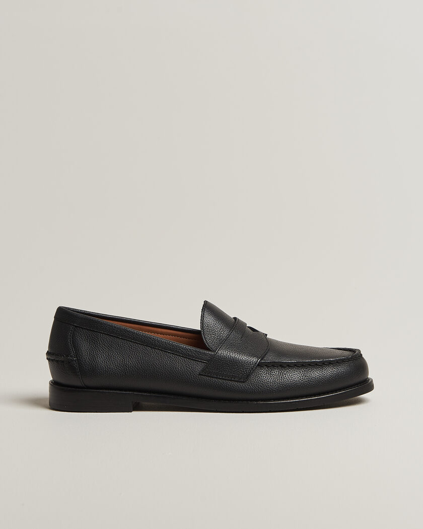 Loake 1880 Imperial Grained Penny Loafer Black at CareOfCarl.com