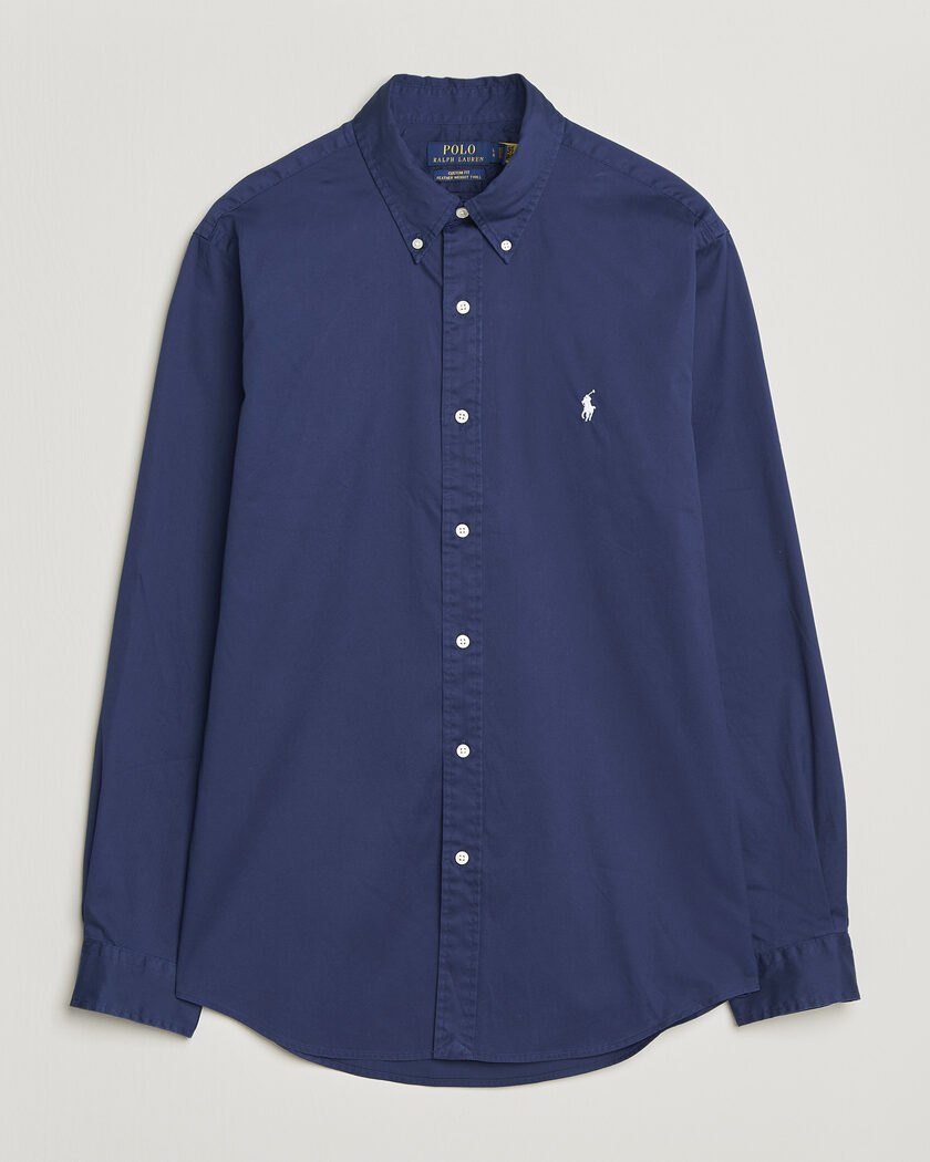  Polo Ralph Lauren Custom Fit Garment Twill Shirt Newport Navy – Blue