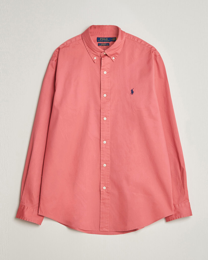 Polo Ralph Lauren Custom Fit Garment Twill Shirt Adirondack Berry – Red