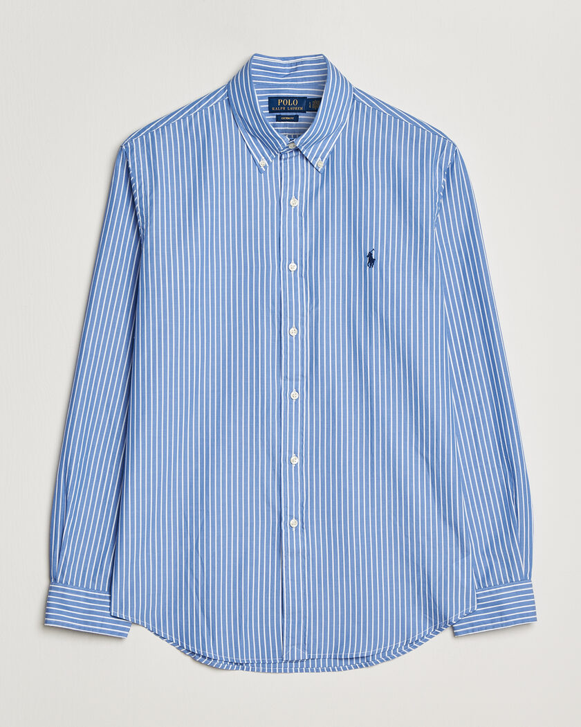 Auralee Hard Twist Light Cotton Shirt Light Blue Stripe at