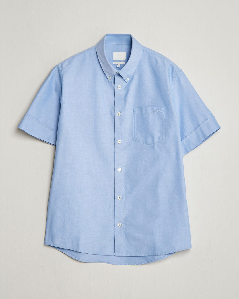 A.P.C. Jack Short Sleeve Shirt Light Blue – Blue