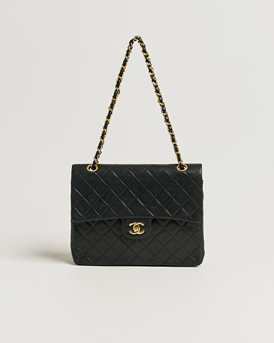 Chanel Pre-Owned Classic Double Flap Small Lamskin Black – Black