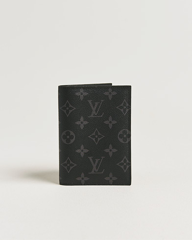 Louis Vuitton Pre-Owned Passport Cover Monogram Eclipse – Grey