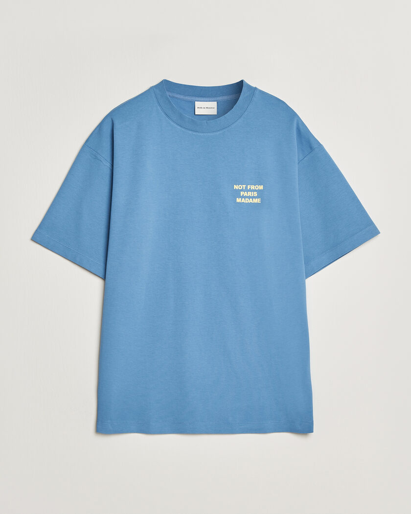 Drôle de Monsieur Slogan T-Shirt Atlantic Blue – Blue