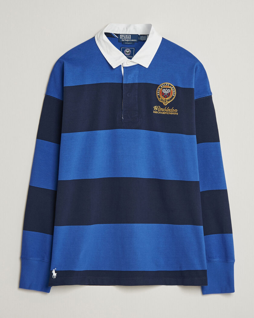 Polo Ralph Lauren Striped Rugby Pullover Collegiate Blue – Blue