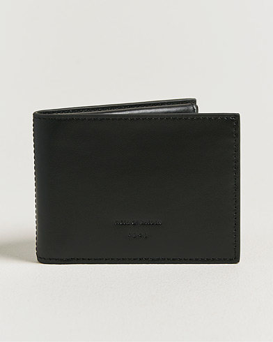 Smythson Panama 6 Card Wallet Black Leather at CareOfCarl.com