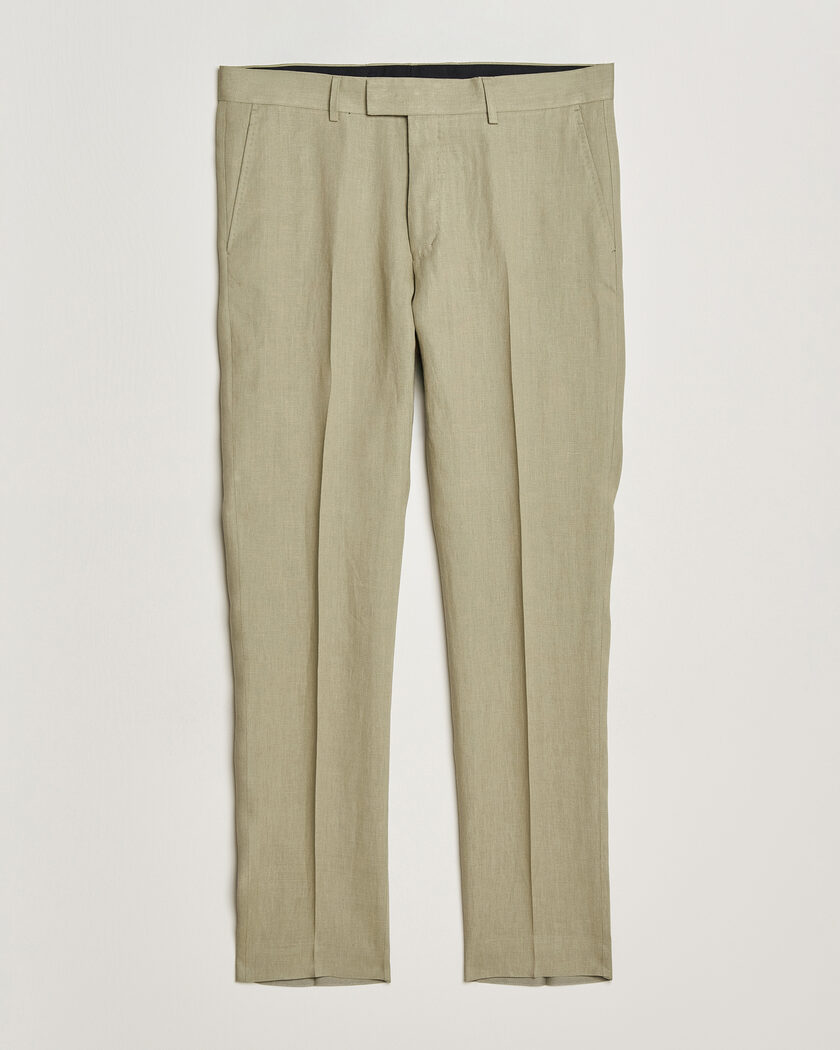 Tiger of Sweden Tenuta Linen Suit Trousers Mole – Green