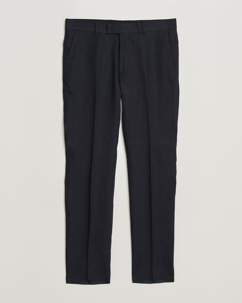 Tiger of Sweden Tenuta Linen Suit Trousers Midnight Blue – Blue
