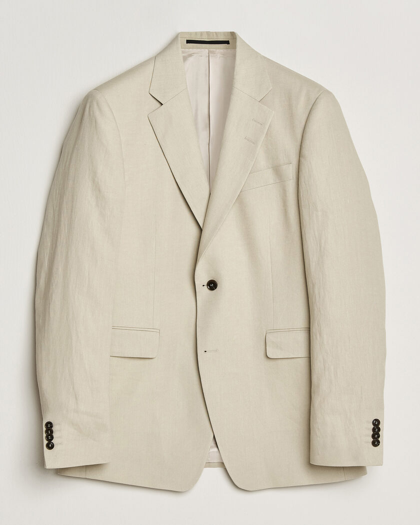Gaiola Napoli Wool/Linen Blazer Blue 46 at CareOfCarl.com