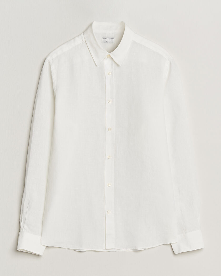 Polo Ralph Lauren Slim Fit Linen Button Down Shirt White at