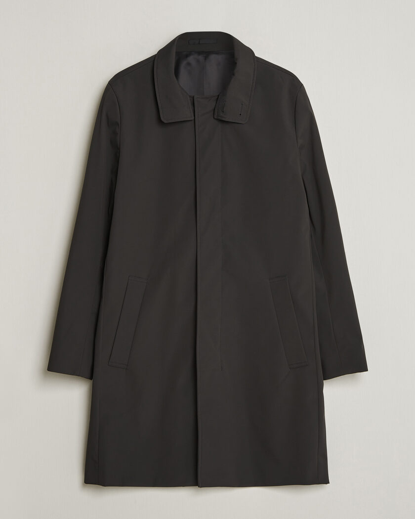 Auralee Finx Gabardine Trench Coat Black at CareOfCarl.com