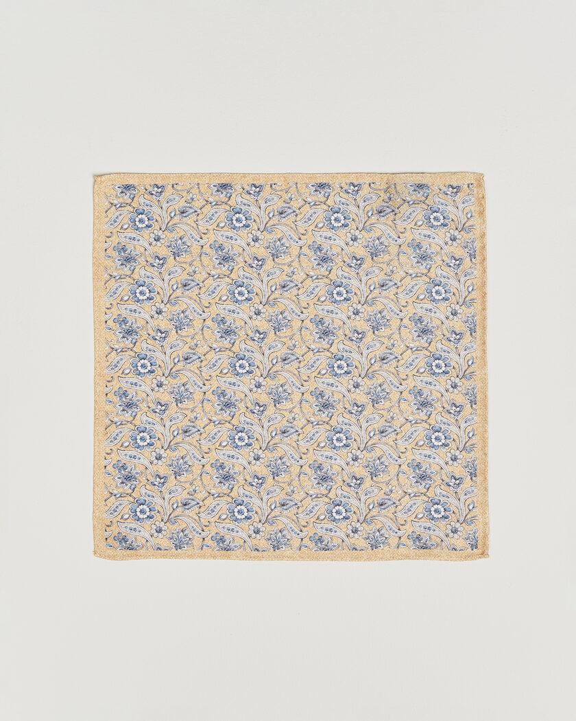 Amanda Christensen Silk Oxford Large Flower Pocket Square Yellow – Yellow