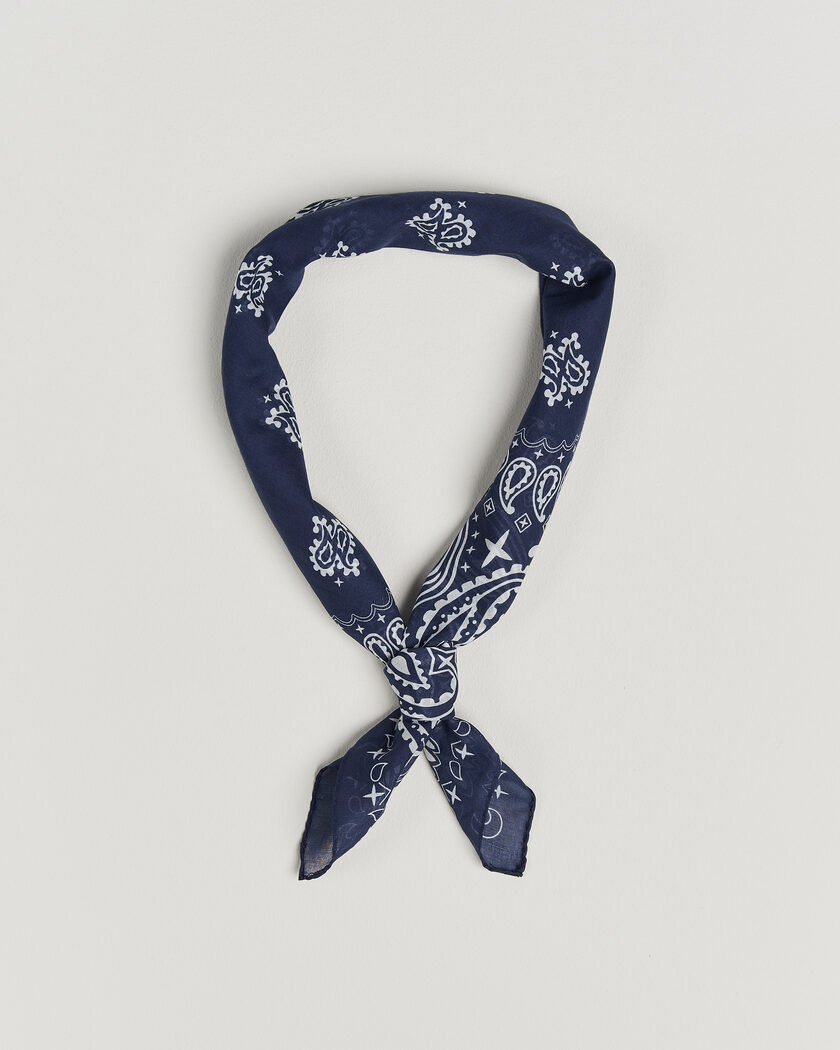 Ralph Lauren Purple Label Printed Dot Scarf Navy at CareOfCarl.com