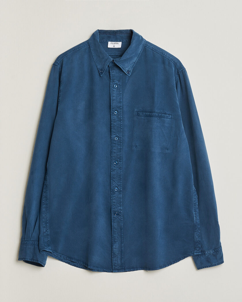 Brunello Cucinelli Slim Fit Denim Shirt Indigo Blue at CareOfCarl.com